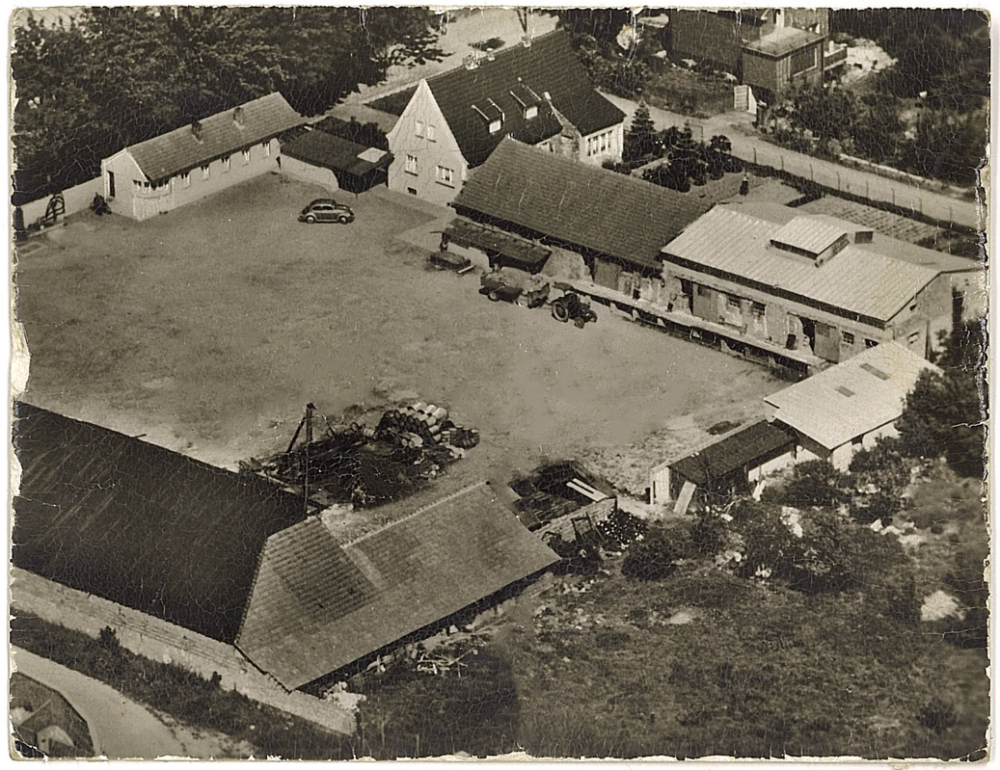 Hof Luftbild 1950er Jahre
